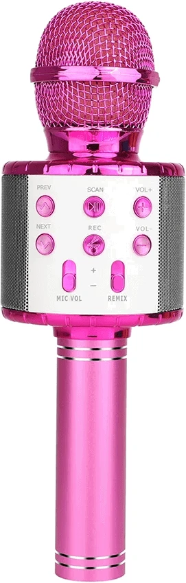 Karaoke mikrofonas su garsiakalbiu Manta MIC21-PKL, rožinis