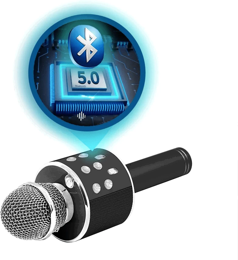 Karaoke mikrofonas su garsiakalbiu Manta MIC21-PKL, rožinis