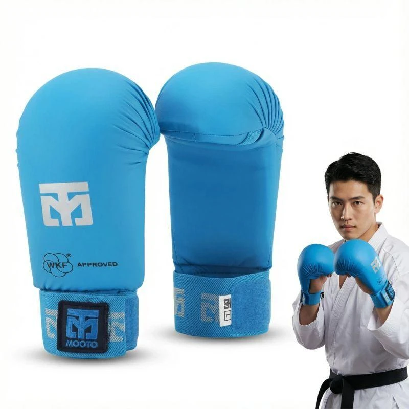 Karate pirštinės - „Mitts 2“ MĖLYNOS WKF | MOOTO