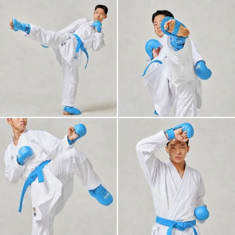 Karate WKF Mėlyni blauzdų ir pėdų apsaugai | MOOTO