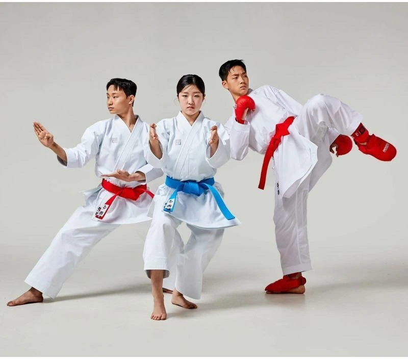Karate WKF RAUDONOS blauzdų ir pėdų apsaugos | MOOTO