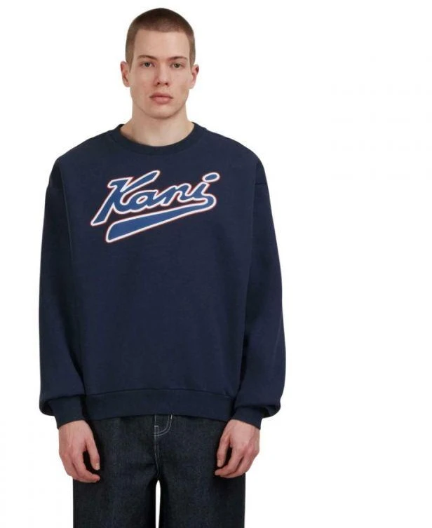 Karl Kani Varsity Print Viens Dydis Apvali Apykaklė Bliuzonas PD00007519