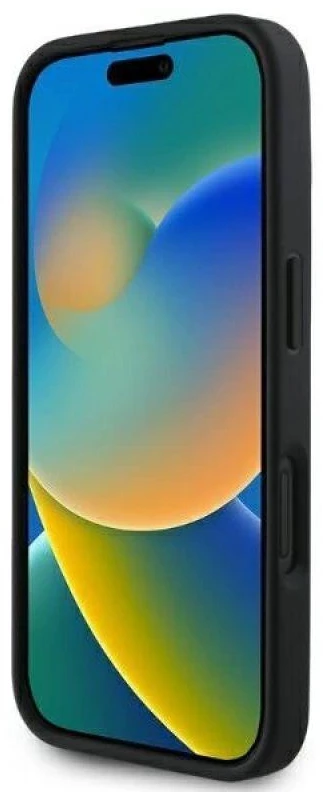 Karl Lagerfeld KLHCP16S3DRKSDLK iPhone 16 6.1″ juodos spalvos kietas dėklas 3D Rubber Signature