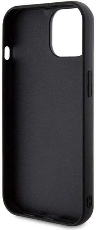 Karl Lagerfeld KLHCP15S3DMBKCK Apple iPhone 15/ 14 / 13 6.1″ juodos spalvos kietas dėklas 3D Rubber Glitter Logo