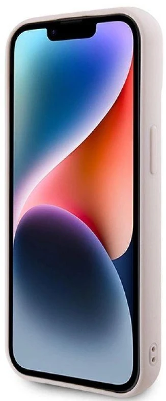 Karl Lagerfeld dėklas, skirtas iPhone 15 Plus 6,7 KLHCP15M3DMBKCP rožinės spalvos HC 3D Logo Glitter