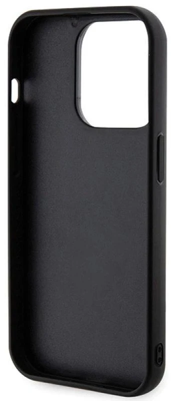 Dėklas Karl Lagerfeld KLHCP15X3DMBKCK IPHONE 15 PRO MAX 6.7 "Juodas/Juodas HARDCASE 3D RUBBER GLITTER LOGO
