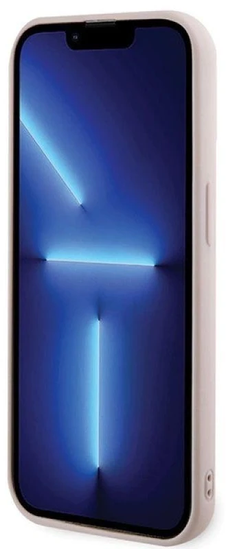 Apple iPhone 15 Pro Karl Lagerfeld dėklas 3D Rubber Glitter Logo (KLHCP15L3DMBKCP) rožinės spalvos