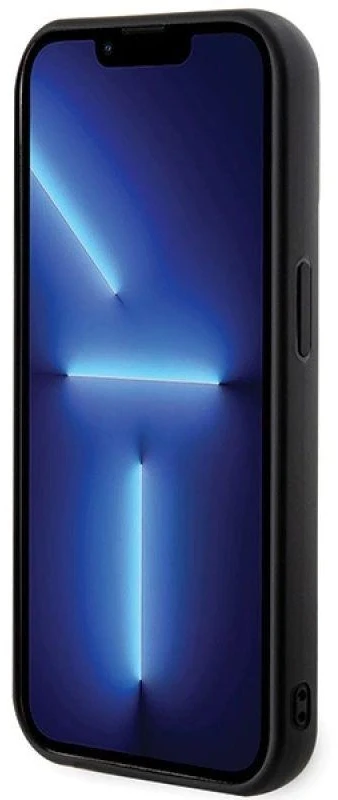 Dėklas Karl Lagerfeld KLHCP15X3DMBKCK IPHONE 15 PRO MAX 6.7 "Juodas/Juodas HARDCASE 3D RUBBER GLITTER LOGO