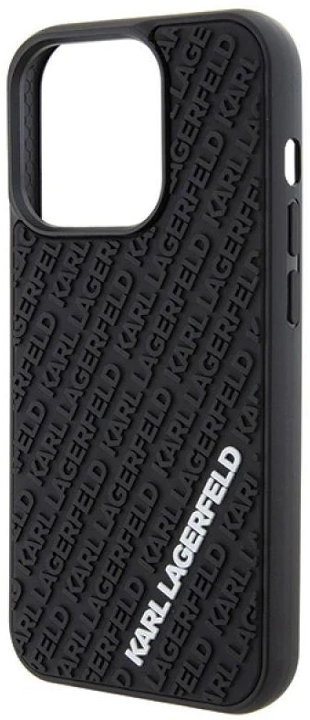 Karl Lagerfeld KLHCP15L3DMKRLK Apple iPhone 15 Pro 6.1″ juodos spalvos kietas dėklas 3D Rubber Multi Logo