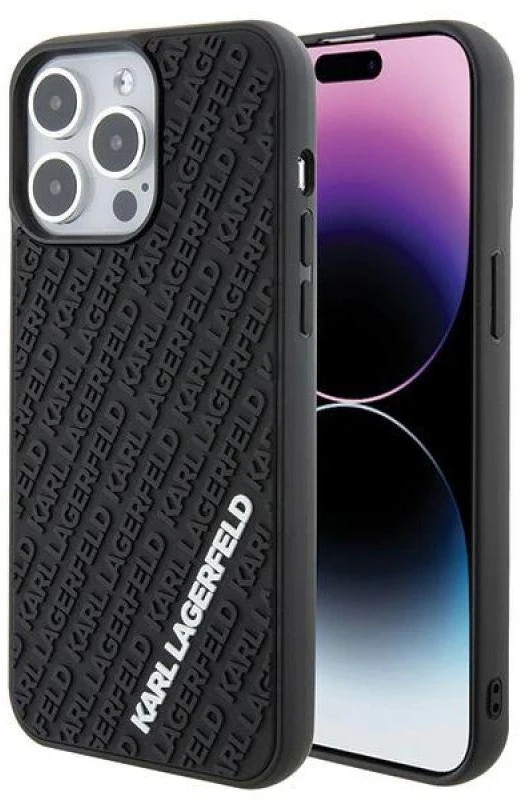 Karl Lagerfeld dėklas, skirtas iPhone 15 Pro Max 6,7 KLHCP15X3DMKRLK juodas HC 3D Multi Logo