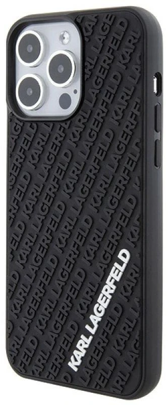 Karl Lagerfeld dėklas, skirtas iPhone 15 Pro Max 6,7 KLHCP15X3DMKRLK juodas HC 3D Multi Logo