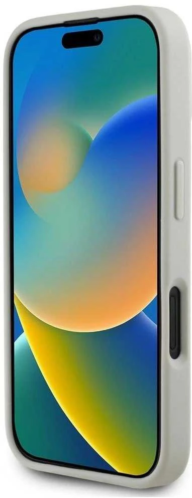 Dėklas Karl Lagerfeld HC 3D Rubber Double Heads Apple iPhone 16 smėlio spalva
