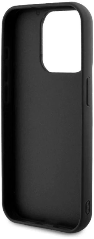 Karl Lagerfeld KLHCP15X3DRKSDLK Apple iPhone 15 Pro Max 6.7″ juodos spalvos kietas dėklas 3D Rubber Signature