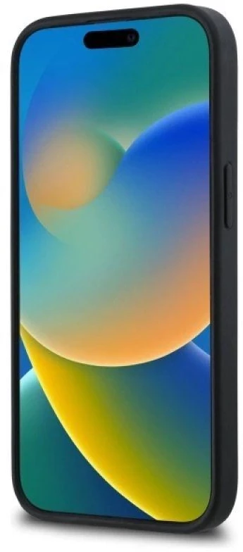 Karl Lagerfeld KLHCP15S3DRKSDLK Apple iPhone 15 6.1″ juodos spalvos kietas dėklas 3D Rubber Signature