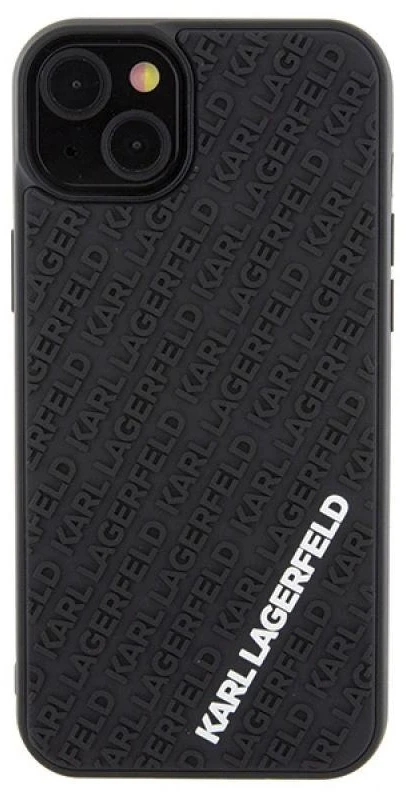 Karl Lagerfeld KLHCP15M3DMKRLK iPhone 15 Plus / 14 Plus 6.7″ juodos spalvos kietas dėklas 3D Rubber Multi Lo