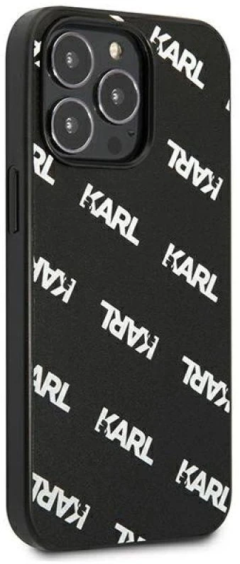Karl Lagerfeld KLHCP13LPULMBK3 Apple iPhone 13 Pro / 13 6,1″ kietas dėklas juodos spalvos Allover