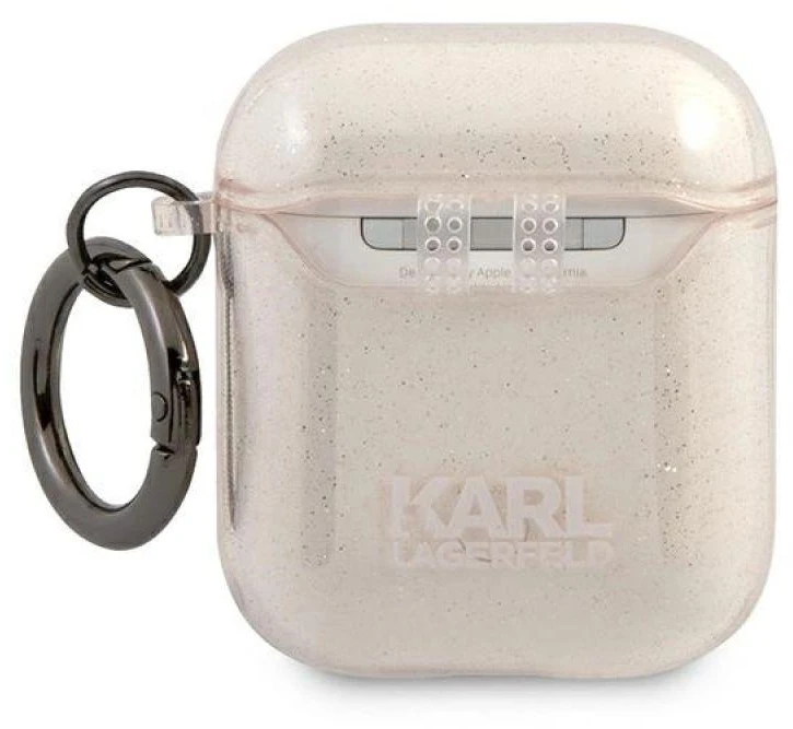 Karl Lagerfeld KLA2UCHGD AirPods dėklas aukso spalvos Glitter Choupette