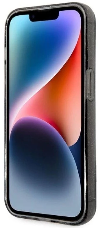 Apple iPhone 14 Pro Karl Lagerfeld dėklas IML GLIT NFT Karl&Choupette (KLHCP14LHNKCTGK) juodos spalvos