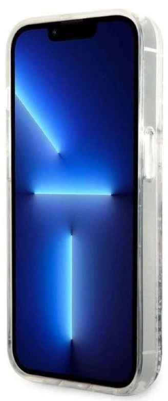 Karl Lagerfeld KLHCP14XLNKHCH Apple iPhone 14 Pro Max 6,7″ sidabrinis kietas dėklas Glitter Karl Head