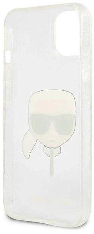 Dėklas Karl Lagerfeld HARDCASE KLHCP13SKHTUGLS IPHONE 13 MINI GLITTER KARL'S HEAD Sidabrinis