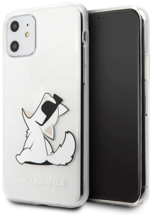 Karl Lagerfeld dėklas, skirtas iPhone 11 KLHCN61CFNRC permatomam kietam dėklui Choupette Fun