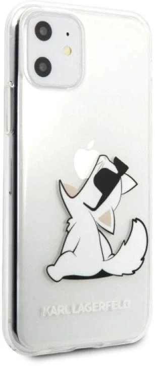Karl Lagerfeld dėklas, skirtas iPhone 11 KLHCN61CFNRC permatomam kietam dėklui Choupette Fun