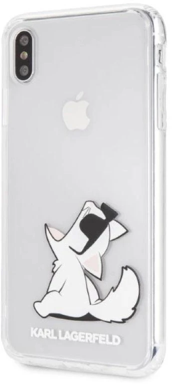 Karl Lagerfeld KLHCI65CFNRC Apple iPhone Xs Max kietas dėklas skaidrus Choupette Fun