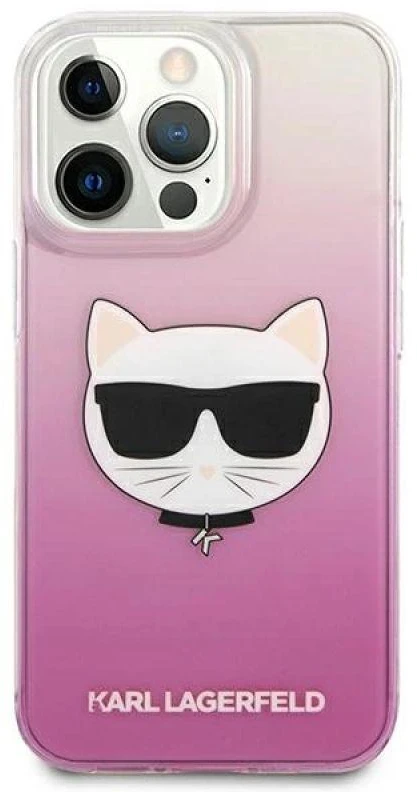 Apple iPhone 13 Pro Max Karl Lagerfeld dėklas Choupette Head (KLHCP13XCTRP) rožinės spalvos