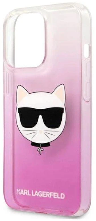 Apple iPhone 13 Pro Max Karl Lagerfeld dėklas Choupette Head (KLHCP13XCTRP) rožinės spalvos