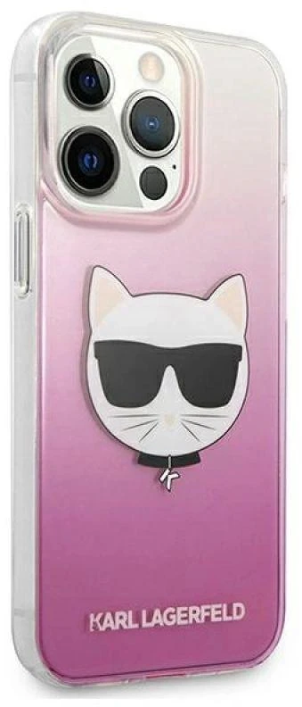 Apple iPhone 13 Pro Max Karl Lagerfeld dėklas Choupette Head (KLHCP13XCTRP) rožinės spalvos