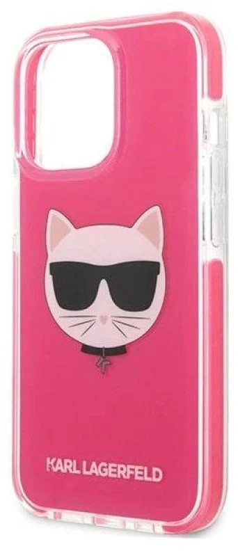 Karl Lagerfeld KLHCP13LTPECPI Apple iPhone 13 Pro / 13 6,1″ kietas dėklas fuschia Choupette Head