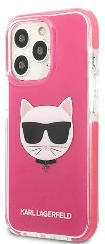 Karl Lagerfeld KLHCP13XTPECPI Apple iPhone 13 Pro Max 6,7″ kietas dėklas fuschia Choupette Head