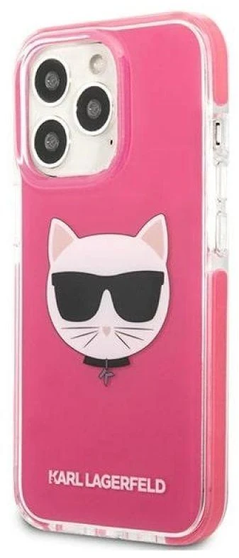 Karl Lagerfeld KLHCP13LTPECPI Apple iPhone 13 Pro / 13 6,1″ kietas dėklas fuschia Choupette Head