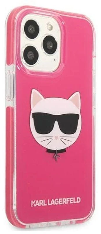 Karl Lagerfeld KLHCP13LTPECPI Apple iPhone 13 Pro / 13 6,1″ kietas dėklas fuschia Choupette Head
