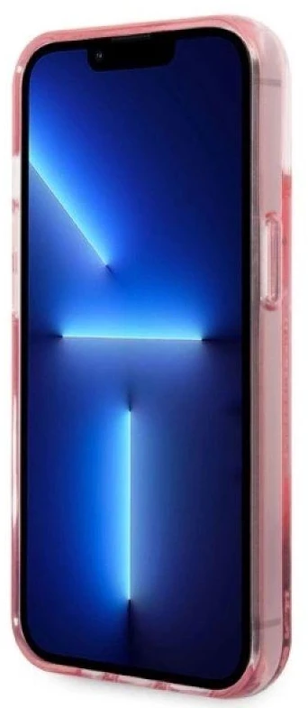 Karl Lagerfeld dėklas, skirtas iPhone 14 Plus 6,7 KLHCP14MLNCHCP rožinis kietas dėklas, skirtas Liquid Glitter NFT Choupette Head