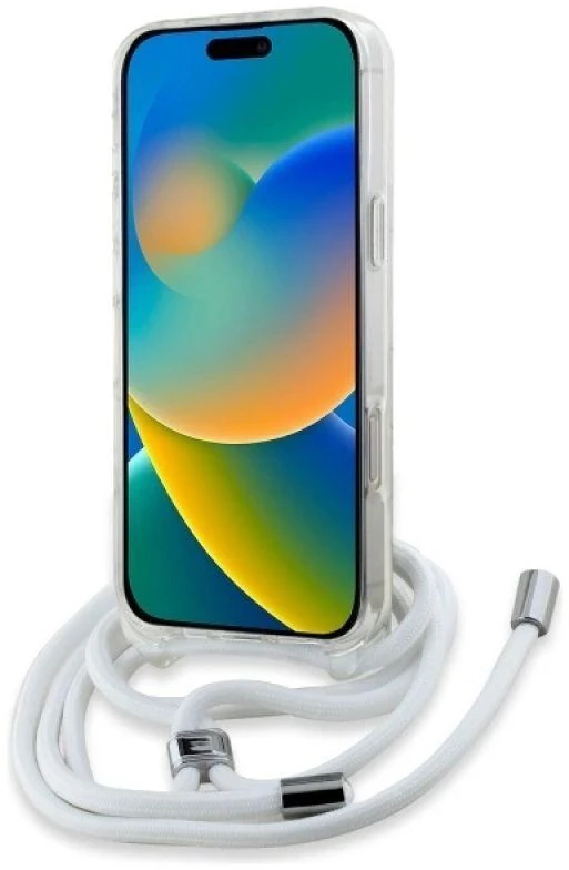 Karl Lagerfeld KLHMP16SHCKHNT Apple iPhone 16 6.1″ kietas dėklas skaidrus Crossbody IML Karl Head Magsafe