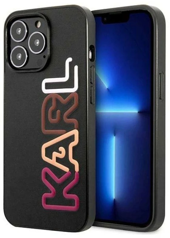 Karl Lagerfeld KLHCP13LPCOBK Apple iPhone 13 Pro / 13 6,1″ juodos spalvos kietas dėklas Multirožinės spalvos Brand