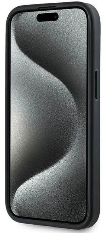 Karl Lagerfeld KLHCP15MPQDSMGK Apple iPhone 15 Plus / 14 Plus 6.7″ juodos spalvos kietas dėklas Diagonal Quilted S
