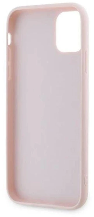 Karl Lagerfeld KLHCN61PQDSMGP Apple iPhone 11 / Xr 6.1″ rožinės spalvos kietas dėklas Diagonal Quilted Script