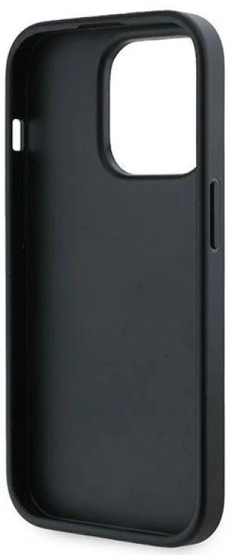 Karl Lagerfeld KLHCP14LPQDSMGK Apple iPhone 14 Pro 6.1″ juodos spalvos kietas dėklas Diagonal Quilted Script