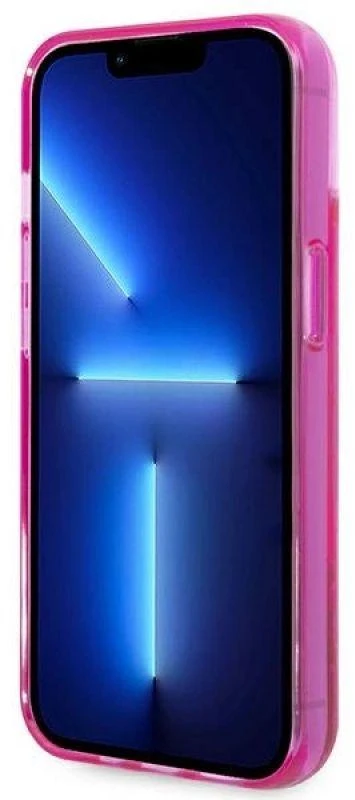 Karl Lagerfeld KLHCP14MLCKVF Apple iPhone 14Plus / 15 Plus 6,7″ rožinės spalvos kietas dėklas Liquid Glitter Elong