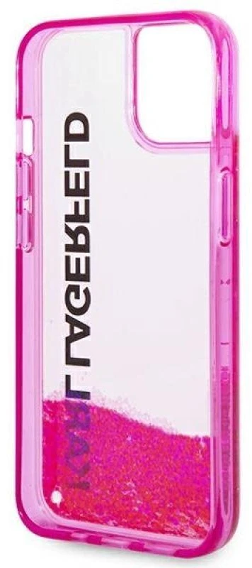 Karl Lagerfeld KLHCP14MLCKVF Apple iPhone 14Plus / 15 Plus 6,7″ rožinės spalvos kietas dėklas Liquid Glitter Elong