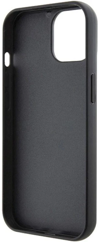 Karl Lagerfeld KLHCP15SGKNPSK Apple iPhone 15/ 14 / 13 6.1″ juodos spalvos kietas dėklas Fixed Glitter Ikonik Log
