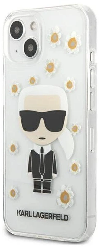 Dėklas Karl Lagerfeld KLHCP13SHFLT IPHONE 13 MINI 5.4 "TRANSPARENT/TRANSPARENT FLOWER IKONIK KARL