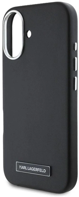 Karl Lagerfeld KLHMP16MPGMSRPK Apple iPhone 16 Plus 6.7″ juodos spalvos kietas dėklas FW Metal Plate MagSafe