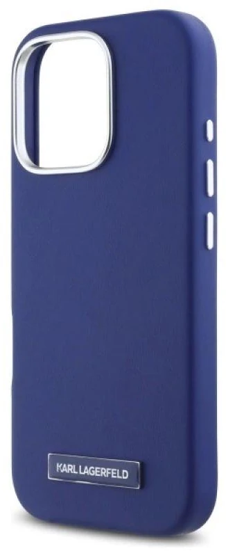 Karl Lagerfeld KLHMP16XPGMSRPB Apple iPhone 16 Pro Max 6.9" dėklas telefonui mėlynos spalvos FW Metal Plate MagSafe