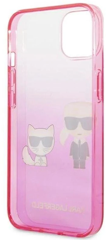 Karl Lagerfeld KLHCP13STGKCP Apple iPhone 13 mini 5,4″ kietas dėklas rožinės spalvos Gradient Ikonik Karl & Choupett