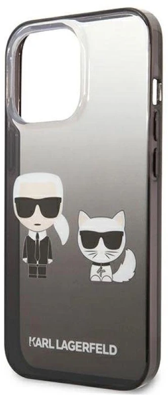 Karl Lagerfeld KLHCP13LTGKCK Apple iPhone 13 Pro / 13 6,1″ kietas dėklas juodos spalvos Gradient Ikonik Karl & Cho