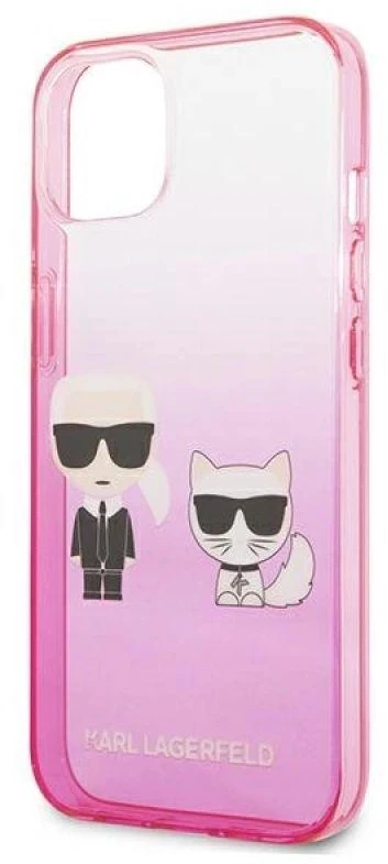 Karl Lagerfeld KLHCP13STGKCP Apple iPhone 13 mini 5,4″ kietas dėklas rožinės spalvos Gradient Ikonik Karl & Choupett