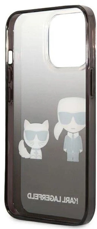 Karl Lagerfeld KLHCP13LTGKCK Apple iPhone 13 Pro / 13 6,1″ kietas dėklas juodos spalvos Gradient Ikonik Karl & Cho